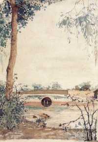 张聿光 癸未（1943年）作 溪桥 镜心